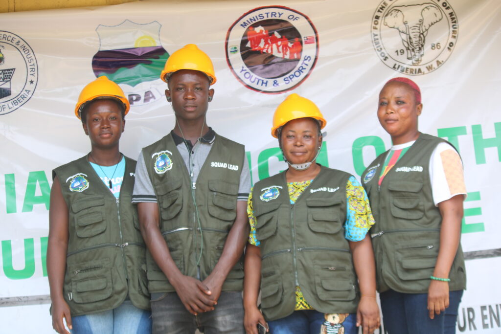 L-R Patience M. Flomo, Sonnie Zazy, Hassan Z. Sarnor and Jenneh B. Konneh are among those who will be benefiting from the UNDP Eco-Brigade program